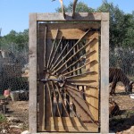 Das neue, extrem stabile Tor beim Ziegengehege.